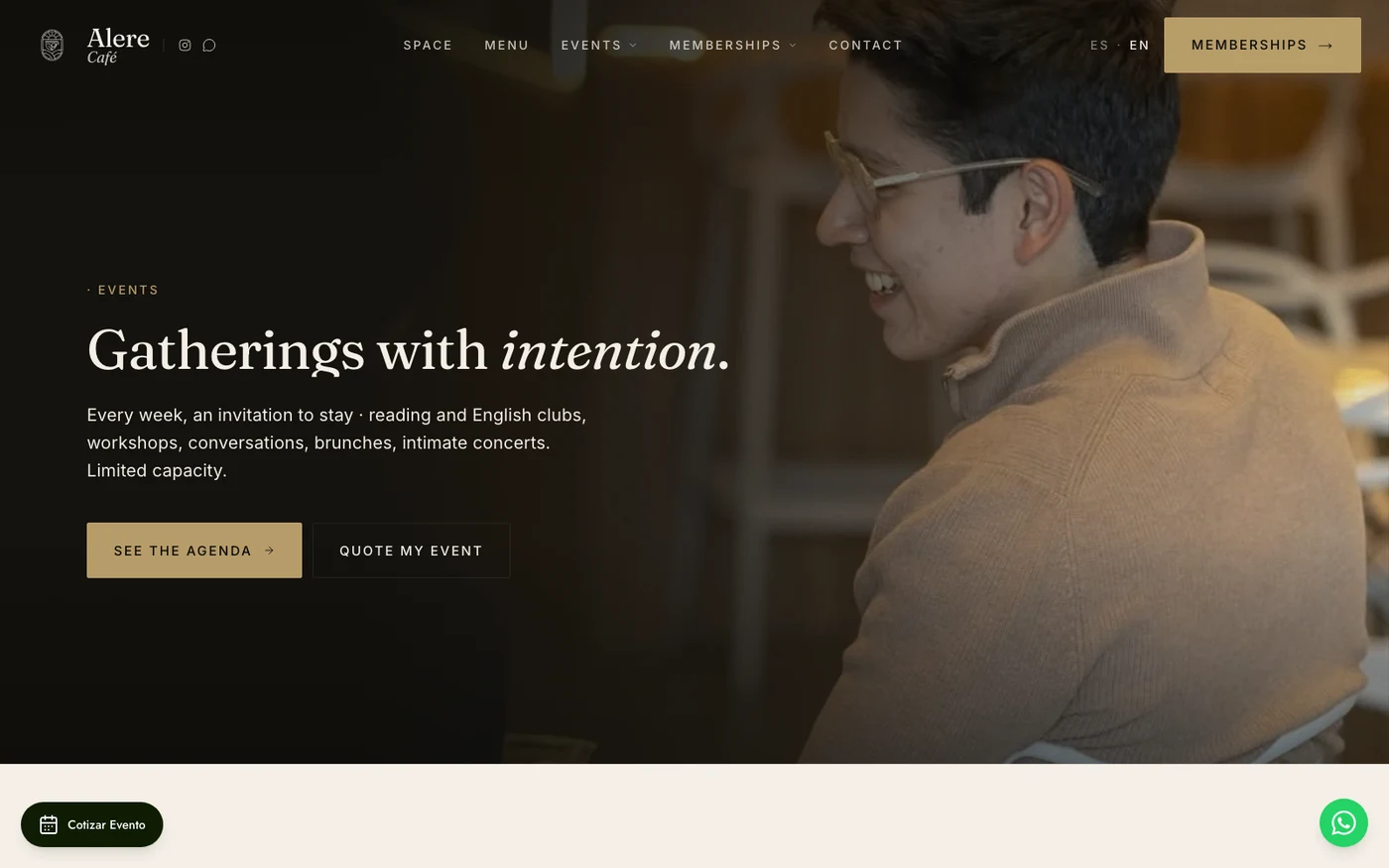 Alere Café: Events: gatherings with intention