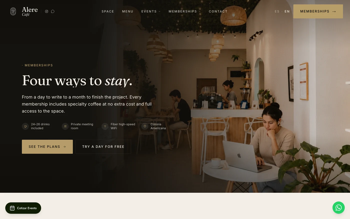 Alere Café: Memberships: four ways to stay